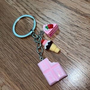 Pink Dessert Keychain Set